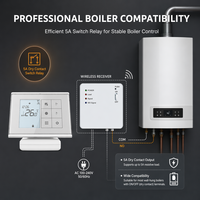 HY010 RF WiFi Termostato de calefacción inalámbrico RF Termostato de calefacción Digital programable RF con soporte para caldera de Gas alimentado por batería