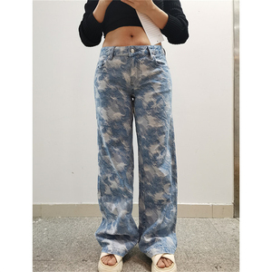 Vêtements de mode pour femmes élégantes, jeans bleus classiques confortables, pantalons de bureau décontractés, vente en gros - Product Image 5