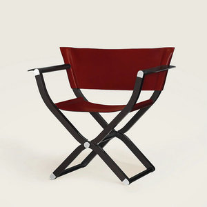 Mobilier de camp moderne et luxueux <span class=keywords><strong>Fauteuil</strong></span> paresseux pliable en bois Chaise longue de réalisateur en cuir confortable et portable pour hôtel et villa - Product Image 2