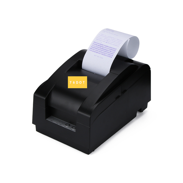 76mm Dot Matrix Receipt Printer Auto Cutter Option POS Invoice Printing Machine Restaurant Kitchen USB/LAN/COM 80dpi Black SDK