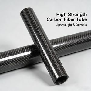 Tubo de Fibra de Carbono JULI para Drones, Piezas de Repuesto Ligeras, Grosor de 5 mm, Dimensiones Personalizadas para Drones RC UAV - Product Image 2
