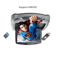 HD 10,1 pulgadas montaje techo del coche reproductor de DVD Monitor abatible del coche de la pantalla de TV con 3 color pieles