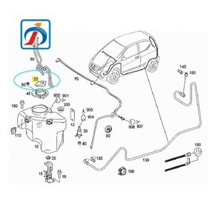 Coperchio piccolo del serbatoio <span class=keywords><strong>lavavetri</strong></span> per <span class=keywords><strong>Mercedes</strong></span> Benz E W124 OEM 1248690072 Ricambi auto - Product Image 5