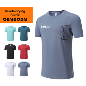 Camisetas Deportivas OEM 100% Poliéster para Hombre, Camisetas de Gimnasio de Secado Rápido con Tejido de Malla Ligero para Fitness - Product Image 3