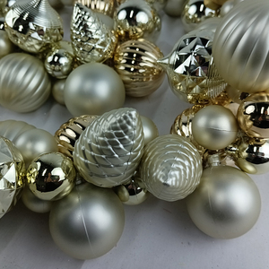 Senmasine Palline Decorative Natalizie in Plastica Dorata a Forma Speciale da 6 Piedi, Ghirlande di Ornamenti per <span class=keywords><strong>Decorazioni</strong></span> Natalizie - Product Image 6