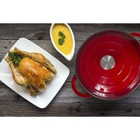Casserole ovale en fonte émaillée de couleur ustensiles de cuisine casserole couverte ronde profonde casseroles four hollandais avec couvercle en métal