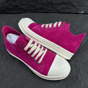 Chaussures plateforme en nylon bordeaux style urbain - Chaussures rétro à bout blanc clair et semelles épaisses, unisexe, tendance et décontractées - Product Image 3