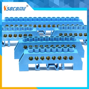 Barre de liaison <span class=keywords><strong>neutre</strong></span> isolée V-0 avec trous pré-perforés - Boîtier de jonction électrique en plastique pour barre <span class=keywords><strong>neutre</strong></span>, connexion par boulons pour conducteurs de 1 à 5 AWG - Product Image 3