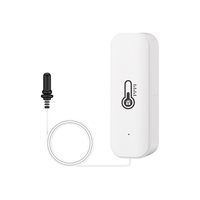Nouvelle version du capteur intelligent de température et d'humidité Tuya WiFi avec sonde externe filaire alimentée par batterie pour usage domestique, enregistrement des données T&H