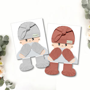 Bavoir en tissu bambou pour bébé, ensemble avec chaussettes souples pour <span class=keywords><strong>nouveau</strong></span>-nés, accessoires pour nourrisson, cadeau - Product Image 1