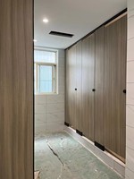 Mamparas de Baño de Resina Fenólica Ignífuga HPL, Cubículos Sanitarios Resistentes a los Arañazos y Duraderos