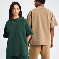 Camiseta lavada con ácido de gran tamaño negra Lisa personalizada, Camisetas estampadas al por mayor, camiseta lavada Vintage desgastada con piedra en blanco