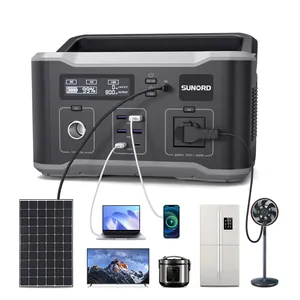 Générateur centrale électrique portable pour grande capacité de batterie onduleur extérieur camping-car remorque solaire 1000w 1166.4wh panneau solaire