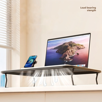 Support pliable en métal pour ordinateur portable, rehausseur d'écran réglable en hauteur, support portable pour ordinateur portable, organisateur de bureau pour la maison et le bureau