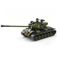 Modelo de Plástico ABS de Vehículo de Prueba Super Pershing No.1 Americano de la Segunda Guerra Mundial, Escala 1:28, Juguete de Bloques DIY para Todas las Edades