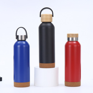 Borge tùy chỉnh 500ml chân không cách nhiệt đôi tường thép không gỉ chai nước nhiệt <span class=keywords><strong>Flask</strong></span> với đáy gỗ - Product Image 2
