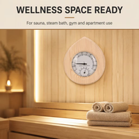Sauna Dijual Modern dari Kayu Spruce dengan Termometer & Higrometer Ganda untuk Aksesoris Sauna, Penggunaan di Gym & Apartemen