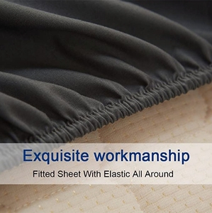 Chải Sợi Nhỏ 1800 Bộ Đồ Giường Sheets Thiết Giá Rẻ Vua Kích Thước Tấm Giường Đặt 4 Piece Sợi Nhỏ - Product Image 5