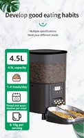 Distributeur automatique de nourriture pour animaux de compagnie ChongxinIOT 4,5 L, double bol, pour chiens et chats, alimenté par batterie, design détachable, programmation d'alimentation, en plastique, étanche