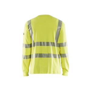 BLAKLADER - 3481176133005XL Multinorm Hi-vis long sleeved t-<b>shirt</b> Yellow - EAN 7330509864128 <b>FLAME</b> RESISTANT WORKWEAR - Product Image 2