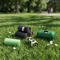 Sac de litière compostable solide et écologique personnalisé biodégradable vente en gros de sac de déchets de caca de chien avec impression