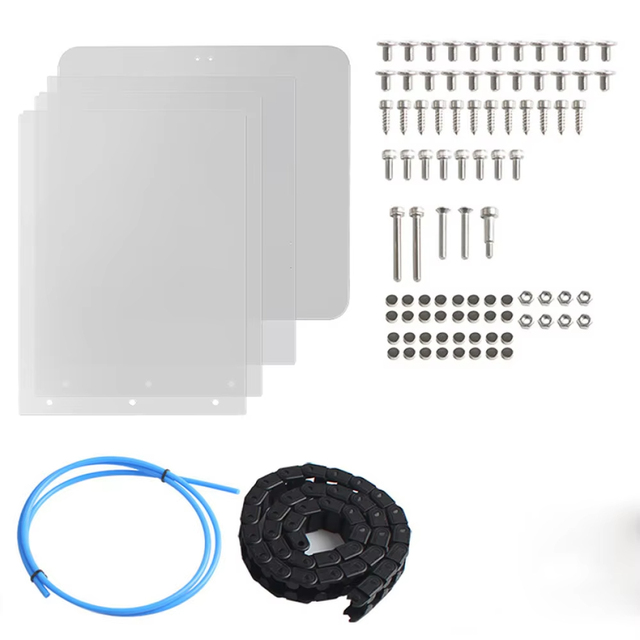 AD5M 3D Printer Enclosure Kit with Acrylic Panels, Screws, Cable Chain, and PTFE Tube  DIY Assembly Set