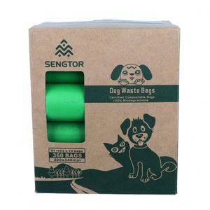 Bolsa para excremento de perro biodegradable, ecológica, impresa con logotipo personalizado, apta para residuos de mascotas. - Product Image 1