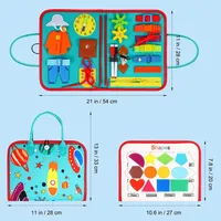 Livre d'activités Montessori populaire pour les voyages, jouet sensoriel éducatif pour les tout-petits, jouets Montessori en bois