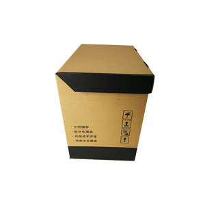 Boîte de rangement pour documents Xinmusi 405x250x340mm en papier kraft ondulé extra résistant pour les archives gouvernementaux et bancaires - Product Image 1