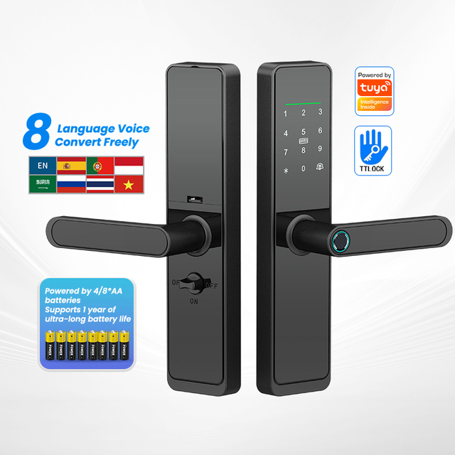 Kadonio Golden Supplier Door Smart Lock Tuya TTLock APP High Security Smart Wooden Bedroom Door Lock Digital
