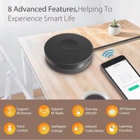 Control Remoto IR RF WiFi Tuya en Stock, Hub de Hogar Inteligente de 2.4GHz con Control por Voz y Aplicación para TV, Aire Acondicionado, Ventilador y Dispositivos de 315/433MHz