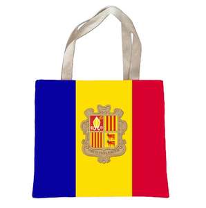 Sac fourre-tout personnalisé à double face avec drapeau d'Andorre, haute qualité, 16 x 14 pouces - Product Image 1