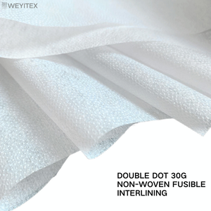 Manufacturer Wholesale 32g Double Dot Lightweight Eco-Friendly PES Iron-On Adhesive Non-Woven Fusible <strong>Interlining</strong> for Garments - Product Image 2