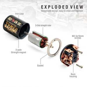 Rcxaz chải điện Combo 540 13t-80T động cơ 60/320A ESC Bec 5V/2A cho 1/10 RC xe chậm/tốc độ cao Crawler Racing Drift off-road - Product Image 2