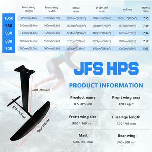 Tabla de Hydrofoil de Carbono de Alto Rendimiento JFS HPS 980, 1283 cm², Ala Delantera para Wingfoil, Sup, Surf, Foiling, Hydrofoil, Kitefoil, JFS HPS 9 - Product Image 2