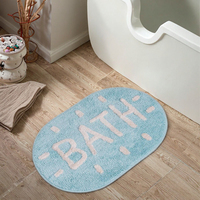 Tapis monogramme personnalisé-Tapis en polyester touffeté doux et antidérapant, tapis de sol lavable résistant aux taches