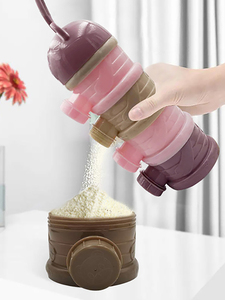 Baby Snack Food Storage <strong>Box</strong> Baby Accessories 3 or 4 Layers Cartoon Bear Portable Kid Container Plastic Baby <strong>Milk</strong> <strong>Box</strong> - Product Image 2