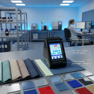 เครื่องวัดสเปกโตรโฟโตมิเตอร์ Sensegood สำหรับการตรวจสอบคุณภาพสิ่งทอและโพลิเมอร์ |   การวัดสีแบบหลายมุม 45:0 |   ห้องปฏิบัติการ CIE* ห้องปฏิบัติการ Hunter | - Product Image 6