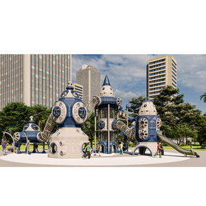 Baihe Space Rocket Series Aire de jeux extérieure pour enfants Équipement d'amusement Toboggan en plastique <span class=keywords><strong>Série</strong></span> spatiale pour les <span class=keywords><strong>loisirs</strong></span> des <span class=keywords><strong>parcs</strong></span> - Product Image 1