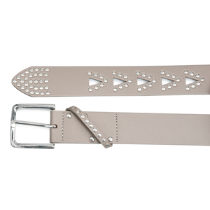 Geometric Triangle Cutout Studded Leather <strong>Belt</strong> Western Style Hollow Out Studded Rivet Leather Keeper <strong>Women</strong> <strong>Belt</strong> <strong>for</strong> <strong>Jeans</strong> - Product Image 5