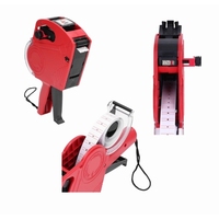 Pistolet à prix manuel à 8 chiffres SC ECOMMERCE A3-UM1S-2PQ5 en rouge, 21x12 mm, étiqueteur de prix fabriqué aux États-Unis