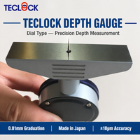 Jauge de profondeur à cadran Teclock DM-210, instrument de mesure de haute précision 0,01 mm, fabriqué au Japon, outil d'inspection industrielle