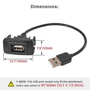 Unidad principal <span class=keywords><strong>de</strong></span> coche con puerto USB para Toyota 2003-2006 Hilux <span class=keywords><strong>Vigo</strong></span> 4Runner montaje empotrado Panel <span class=keywords><strong>de</strong></span> salpicadero cuadrado Cable <span class=keywords><strong>de</strong></span> extensión chaqueta <span class=keywords><strong>de</strong></span> PVC - Product Image 6