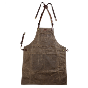En stock de lona de cera con <span class=keywords><strong>delantal</strong></span> de <span class=keywords><strong>cuero</strong></span> de trabajo vestido retro de jardinería al aire libre barbacoa <span class=keywords><strong>delantal</strong></span> - Product Image 2