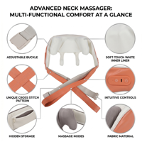 EMOKA Nouveau Masseur Shiatsu Chauffant de Haute Qualité pour le Cou et les Épaules, avec Fonctions de Pétrissage, de Roulement, de Tapotement, Contrôle par Minuteur et Télécommande Sans Fil