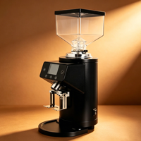 Moulin à café commercial robuste, meules plates de 100 mm, 800 W, machine à moudre les grains de café expresso professionnelle, sans agglomération, 1,5 L