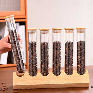 Nuevo Tubo de Ensayo de Vidrio de Borosilicato de Alta Calidad con Tapa de Bambú y Anillo de Silicona, Diseño Minimalista, Apto para Microondas, Uso en la Cocina - Product Image 5