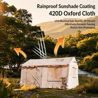 Tente de camping gonflable 12m² à installation instantanée, 3 portes, colonnes d'air en PVC, tissu Oxford 420D, imperméable pour le camping en extérieur, vente en gros