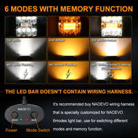 NAO Barre lumineuse à encastrer 5 "72W 144W Barra 4X4 Kit tout-terrain Atv Truck Led Work Light Pods Car 5 Inch Led Bar pour camion voiture