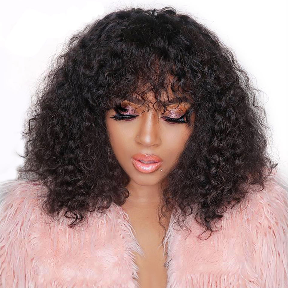 Nutique Wig - Bangs Short Curly Hair for African American Wigs, image size:960x960